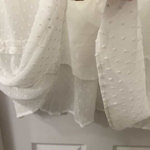 Size Large Swiss Dot Pattern Peasant skirt with four tiers.  NWOT - Picture 3 of 7